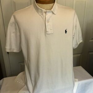 Polo by Ralph Lauren Men's White Polo Shirt with Logo